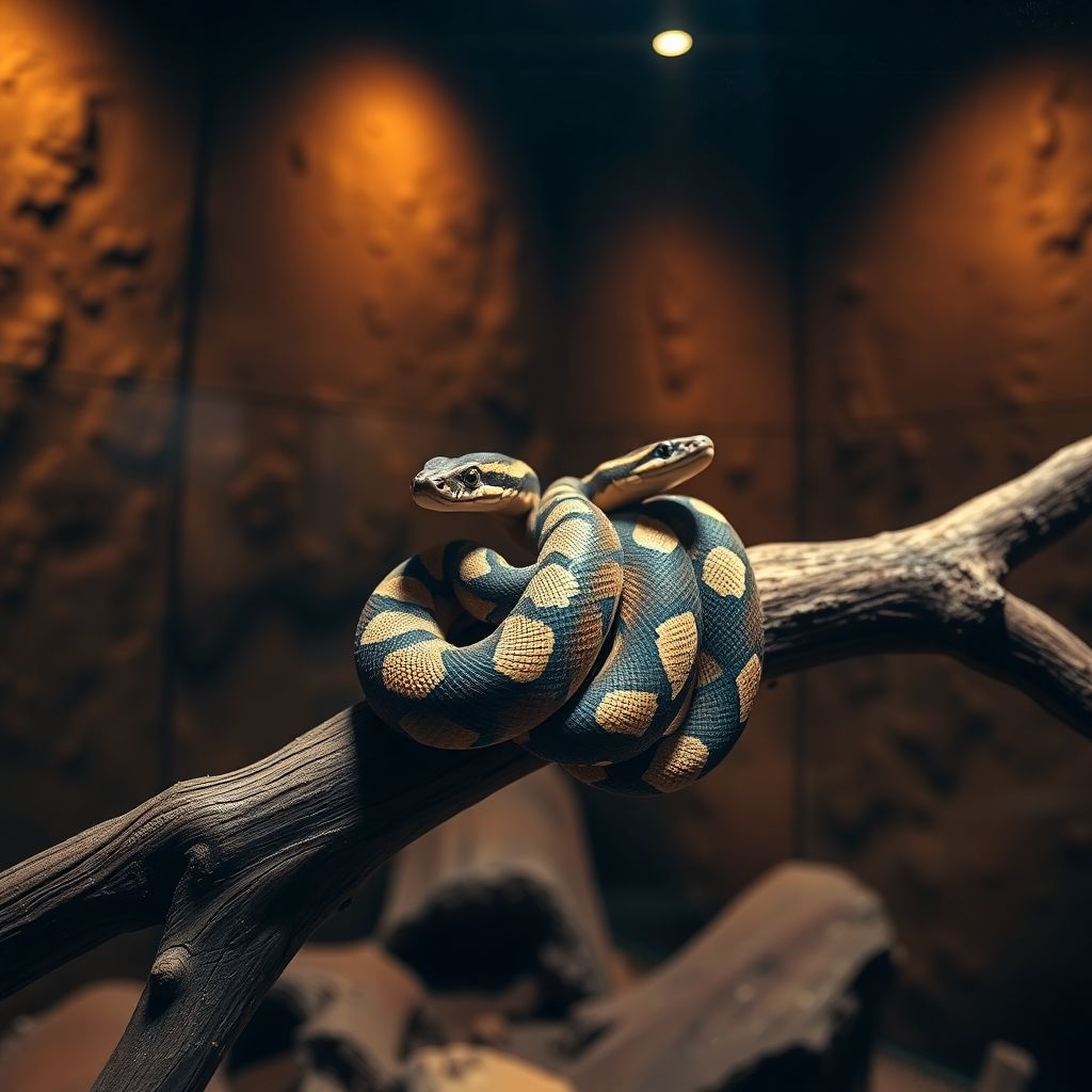 Boa constrictor imperator montrant ses motifs en selle caractéristiques